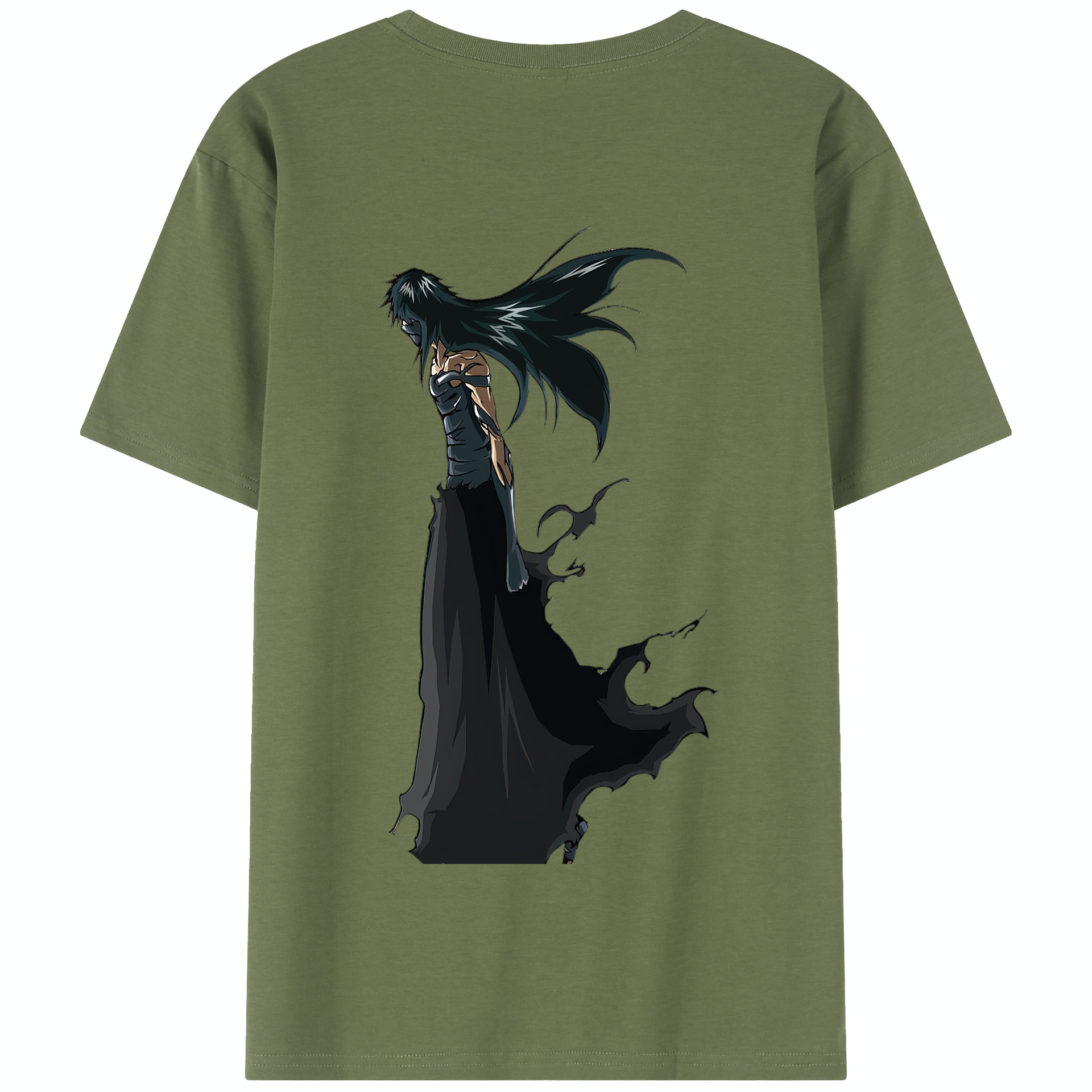 （画像用） ブリーチ 黒崎一護（くろさき いちご）BLEACH Kurosaki Ichigo 綿100％半袖Tシャツ（背面プリント）